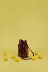 small Shoulder bag in brown and Bordeaux