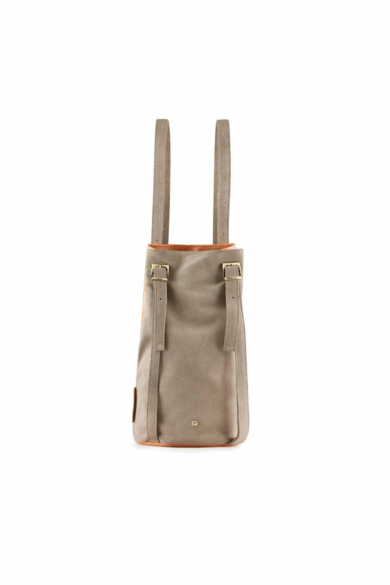 drawstring backpack women grey