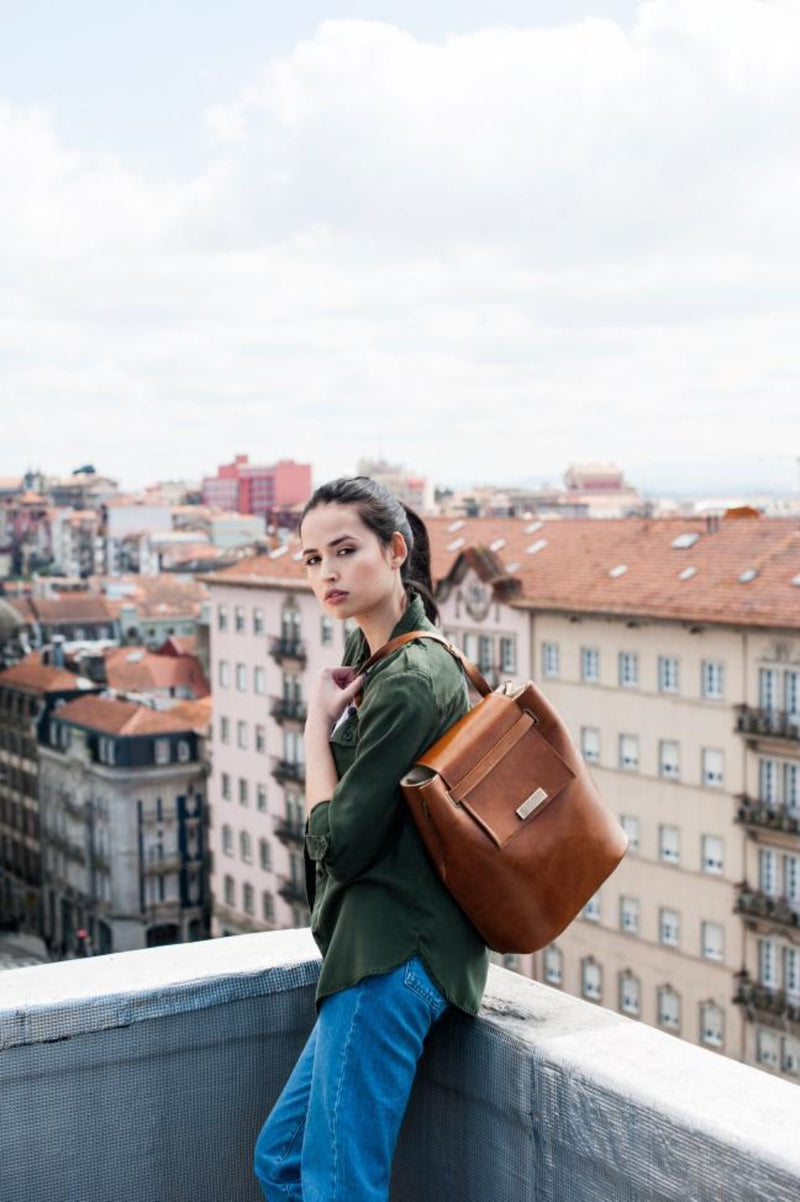 women shoulder bag large brown leather